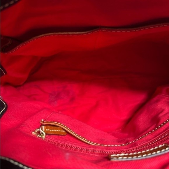 Dooney & Bourke Black and Brown Leather Satchel - Picture 12 of 13